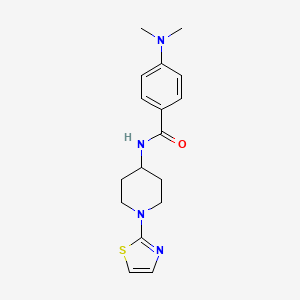 molecular formula C17H22N4OS B2736081 4-(dimethylamino)-N-(1-(thiazol-2-yl)piperidin-4-yl)benzamide CAS No. 1448074-76-7
