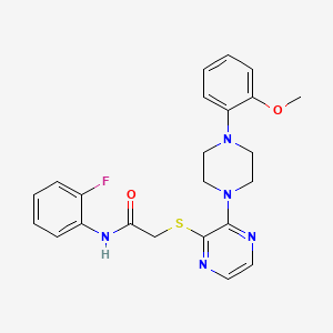 molecular formula C23H24FN5O2S B2736085 N-cyclohexyl-6-(3-fluorophenyl)nicotinamide CAS No. 1115867-13-4