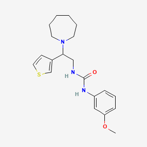 molecular formula C20H27N3O2S B2736086 1-(2-(Azepan-1-yl)-2-(thiophen-3-yl)ethyl)-3-(3-methoxyphenyl)urea CAS No. 1105238-69-4