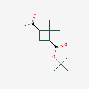 molecular formula C13H22O3 B2736098 tert-butyl (1S,3R)-3-acetyl-2,2-dimethylcyclobutane-1-carboxylate CAS No. 527751-13-9