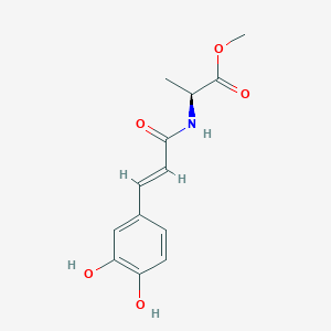 molecular formula C13H15NO5 B027361 methyl (2S)-2-[[(E)-3-(3,4-dihydroxyphenyl)prop-2-enoyl]amino]propanoate CAS No. 778624-05-8