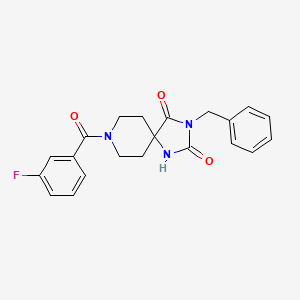 3-Benzyl-8-(3-fluorobenzoyl)-1,3,8-triazaspiro[4.5]decane-2,4-dione