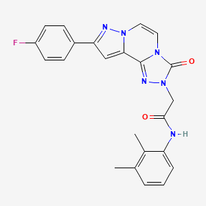molecular formula C23H19FN6O2 B2736108 N-(2,3-dimethylphenyl)-2-[9-(4-fluorophenyl)-3-oxopyrazolo[1,5-a][1,2,4]triazolo[3,4-c]pyrazin-2(3H)-yl]acetamide CAS No. 1206988-05-7