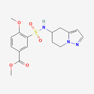 molecular formula C16H19N3O5S B2736113 methyl 4-methoxy-3-({4H,5H,6H,7H-pyrazolo[1,5-a]pyridin-5-yl}sulfamoyl)benzoate CAS No. 2034406-37-4