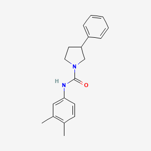 B2736116 N-(3,4-dimethylphenyl)-3-phenylpyrrolidine-1-carboxamide CAS No. 898186-35-1