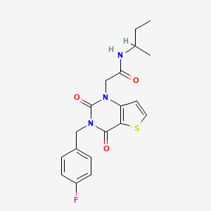 molecular formula C19H20FN3O3S B2736136 N-(butan-2-yl)-2-{3-[(4-fluorophenyl)methyl]-2,4-dioxo-1H,2H,3H,4H-thieno[3,2-d]pyrimidin-1-yl}acetamide CAS No. 879138-90-6