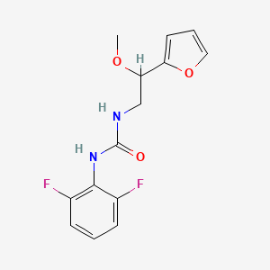 molecular formula C14H14F2N2O3 B2736144 1-(2,6-Difluorophenyl)-3-[2-(furan-2-yl)-2-methoxyethyl]urea CAS No. 1795360-13-2
