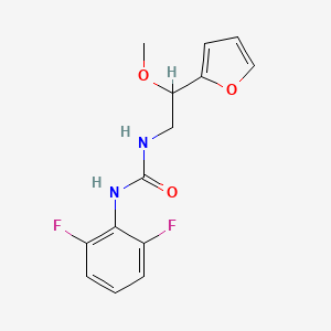 molecular formula C14H14F2N2O3 B2736144 1-(2,6-Difluorophenyl)-3-(2-(furan-2-yl)-2-methoxyethyl)urea CAS No. 1795360-13-2