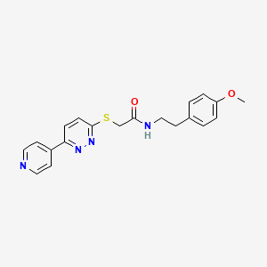 molecular formula C20H20N4O2S B2736154 N-(4-methoxyphenethyl)-2-((6-(pyridin-4-yl)pyridazin-3-yl)thio)acetamide CAS No. 894005-09-5