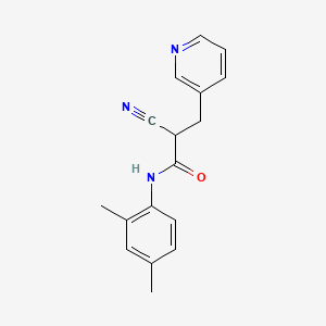 molecular formula C17H17N3O B2736160 2-cyano-N-(2,4-dimethylphenyl)-3-(pyridin-3-yl)propanamide CAS No. 483359-17-7