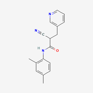 molecular formula C17H17N3O B2736160 2-cyano-N-(2,4-dimethylphenyl)-3-pyridin-3-ylpropanamide CAS No. 483359-17-7