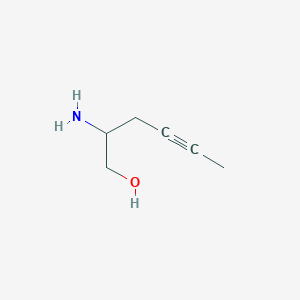 molecular formula C6H11NO B2736165 2-Aminohex-4-yn-1-ol CAS No. 1343594-61-5