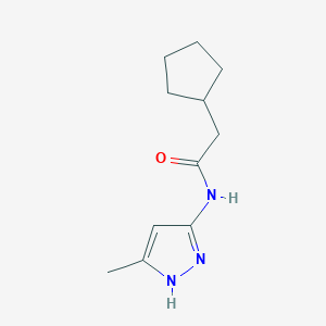 molecular formula C11H17N3O B2736169 2-cyclopentyl-N-(5-methyl-1H-pyrazol-3-yl)acetamide CAS No. 2168912-72-7