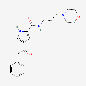 molecular formula C20H25N3O3 B2736171 N-[3-(morpholin-4-yl)propyl]-4-(2-phenylacetyl)-1H-pyrrole-2-carboxamide CAS No. 439120-82-8