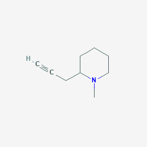 molecular formula C9H15N B2736187 2-Propargyl-1-methyl-piperidine CAS No. 2228977-48-6