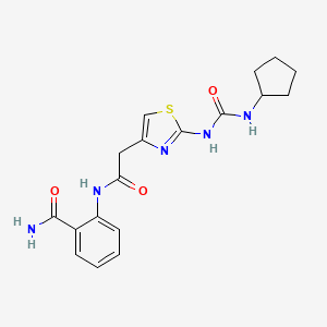 2-(2-(2-(3-Cyclopentylureido)thiazol-4-yl)acetamido)benzamide