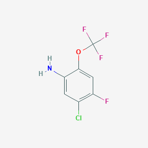 molecular formula C7H4ClF4NO B2736194 5-Chloro-4-fluoro-2-(trifluoromethoxy)aniline CAS No. 1805115-99-4