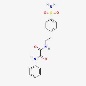 molecular formula C16H17N3O4S B2736198 N1-phenyl-N2-(4-sulfamoylphenethyl)oxalamide CAS No. 887204-56-0