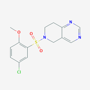 B2736199 6-((5-Chloro-2-methoxyphenyl)sulfonyl)-5,6,7,8-tetrahydropyrido[4,3-d]pyrimidine CAS No. 1797894-68-8