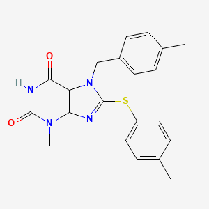 3-methyl-7-[(4-methylphenyl)methyl]-8-[(4-methylphenyl)sulfanyl]-2,3,6,7-tetrahydro-1H-purine-2,6-dione