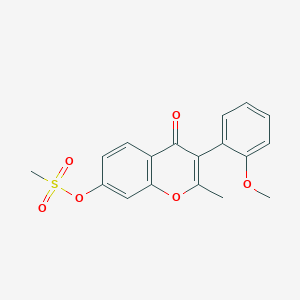3-(2-methoxyphenyl)-2-methyl-4-oxo-4H-chromen-7-yl methanesulfonate