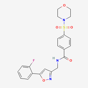 N-((5-(2-fluorophenyl)isoxazol-3-yl)methyl)-4-(morpholinosulfonyl)benzamide