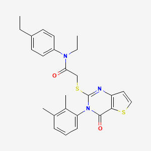 2-{[3-(2,3-dimethylphenyl)-4-oxo-3,4-dihydrothieno[3,2-d]pyrimidin-2-yl]sulfanyl}-N-ethyl-N-(4-ethylphenyl)acetamide
