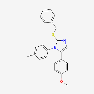 molecular formula C24H22N2OS B2736212 2-(benzylthio)-5-(4-methoxyphenyl)-1-(p-tolyl)-1H-imidazole CAS No. 1206998-16-4