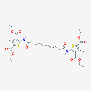 Diethyl 5-[[10-[[3,5-bis(ethoxycarbonyl)-4-methylthiophen-2-yl]amino]-10-oxodecanoyl]amino]-3-methylthiophene-2,4-dicarboxylate