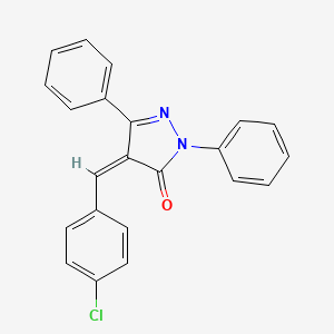 (4Z)-4-[(4-chlorophenyl)methylidene]-2,5-diphenylpyrazol-3-one