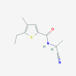 molecular formula C11H14N2OS B2736220 N-(1-cyanoethyl)-5-ethyl-4-methylthiophene-2-carboxamide CAS No. 1311862-63-1