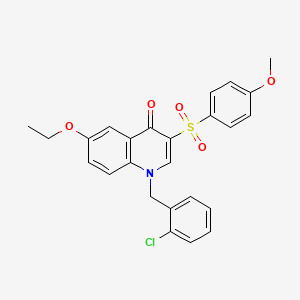 1-[(2-Chlorophenyl)methyl]-6-ethoxy-3-(4-methoxyphenyl)sulfonylquinolin-4-one