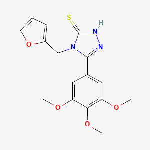 4-(furan-2-ylmethyl)-5-(3,4,5-trimethoxyphenyl)-4H-1,2,4-triazole-3-thiol