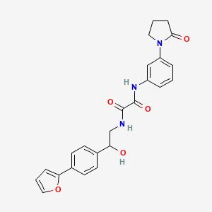 N'-{2-[4-(furan-2-yl)phenyl]-2-hydroxyethyl}-N-[3-(2-oxopyrrolidin-1-yl)phenyl]ethanediamide
