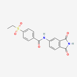 molecular formula C17H14N2O5S B2736237 N-(1,3-dioxo-2,3-dihydro-1H-isoindol-5-yl)-4-(ethanesulfonyl)benzamide CAS No. 922698-12-2