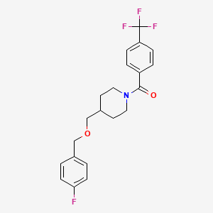 (4-(((4-Fluorobenzyl)oxy)methyl)piperidin-1-yl)(4-(trifluoromethyl)phenyl)methanone