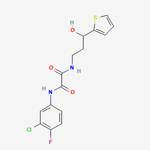 N1-(3-chloro-4-fluorophenyl)-N2-(3-hydroxy-3-(thiophen-2-yl)propyl)oxalamide