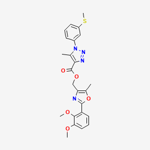 (2-(2,3-dimethoxyphenyl)-5-methyloxazol-4-yl)methyl 5-methyl-1-(3-(methylthio)phenyl)-1H-1,2,3-triazole-4-carboxylate