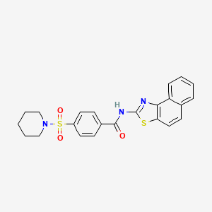 molecular formula C23H21N3O3S2 B2736264 N-(naphtho[1,2-d]thiazol-2-yl)-4-(piperidin-1-ylsulfonyl)benzamide CAS No. 313403-62-2