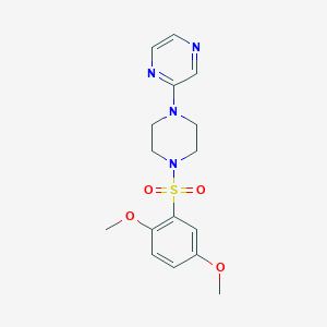 2-[4-(2,5-Dimethoxyphenyl)sulfonylpiperazin-1-yl]pyrazine