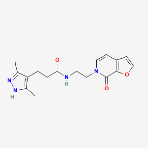 3-(3,5-dimethyl-1H-pyrazol-4-yl)-N-(2-(7-oxofuro[2,3-c]pyridin-6(7H)-yl)ethyl)propanamide