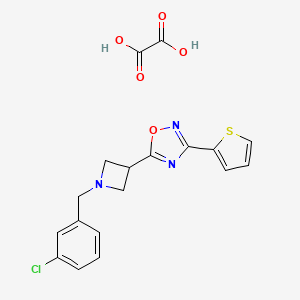 5-(1-(3-Chlorobenzyl)azetidin-3-yl)-3-(thiophen-2-yl)-1,2,4-oxadiazole oxalate