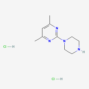 molecular formula C10H18Cl2N4 B2736283 4,6-Dimethyl-2-(piperazin-1-yl)pyrimidine dihydrochloride CAS No. 124863-54-3