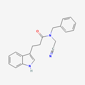 molecular formula C20H19N3O B2736285 N-benzyl-N-(cyanomethyl)-3-(1H-indol-3-yl)propanamide CAS No. 1241111-81-8