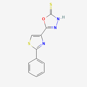 5-(2-Phenyl-1,3-thiazol-4-yl)-1,3,4-oxadiazol-2-ylhydrosulfide