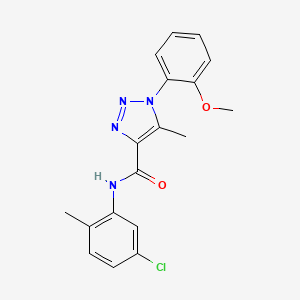 molecular formula C18H17ClN4O2 B2736289 N-(5-chloro-2-methylphenyl)-1-(2-methoxyphenyl)-5-methyl-1H-1,2,3-triazole-4-carboxamide CAS No. 866896-21-1