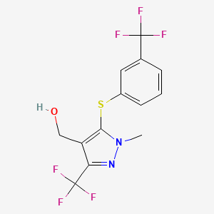 (1-Methyl-3-(trifluoromethyl)-5-{[3-(trifluoro-methyl)phenyl]sulfanyl}-1H-pyrazol-4-yl)methanol