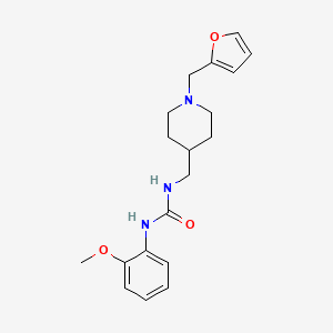 molecular formula C19H25N3O3 B2736291 1-((1-(Furan-2-ylmethyl)piperidin-4-yl)methyl)-3-(2-methoxyphenyl)urea CAS No. 1207017-56-8