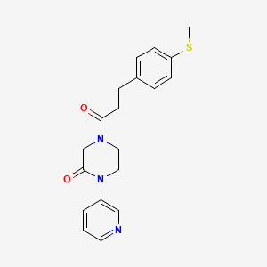 4-{3-[4-(Methylsulfanyl)phenyl]propanoyl}-1-(pyridin-3-yl)piperazin-2-one