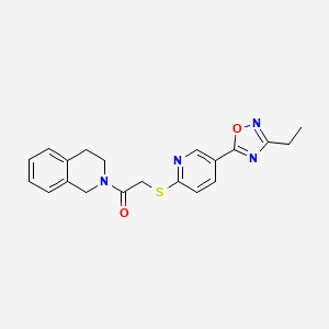 2-({[5-(3-Ethyl-1,2,4-oxadiazol-5-yl)pyridin-2-yl]thio}acetyl)-1,2,3,4-tetrahydroisoquinoline